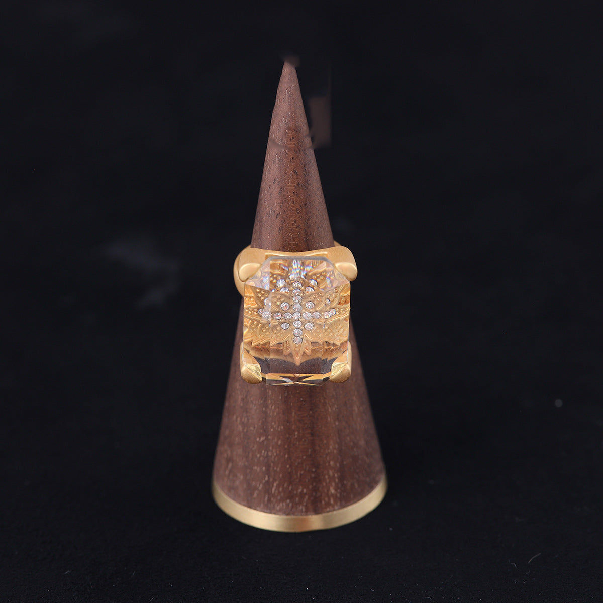 Vintage Geometric Luxury Handcrafted Open Ring Handcrafted Design