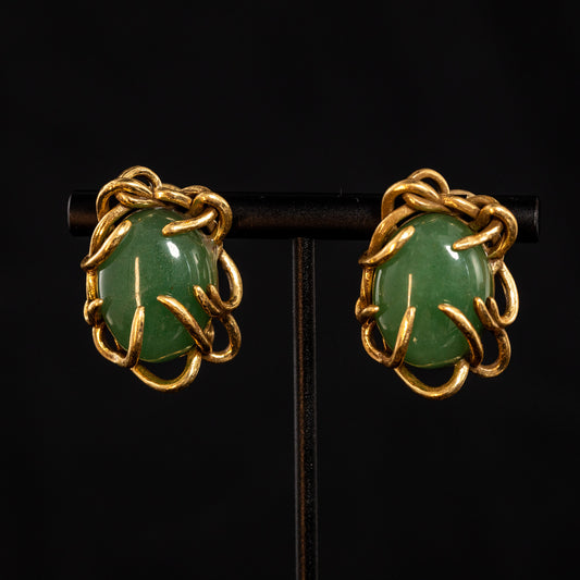 Vintage Artisan Polished Luxury Earrings Handcrafted Design
