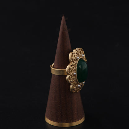 Vintage Geometric Artisan Minimalist Open Ring