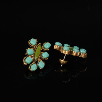Vintage Leaf Artisan Chic Earrings Gift Jewelry