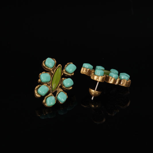 Vintage Leaf Artisan Chic Earrings Gift Jewelry
