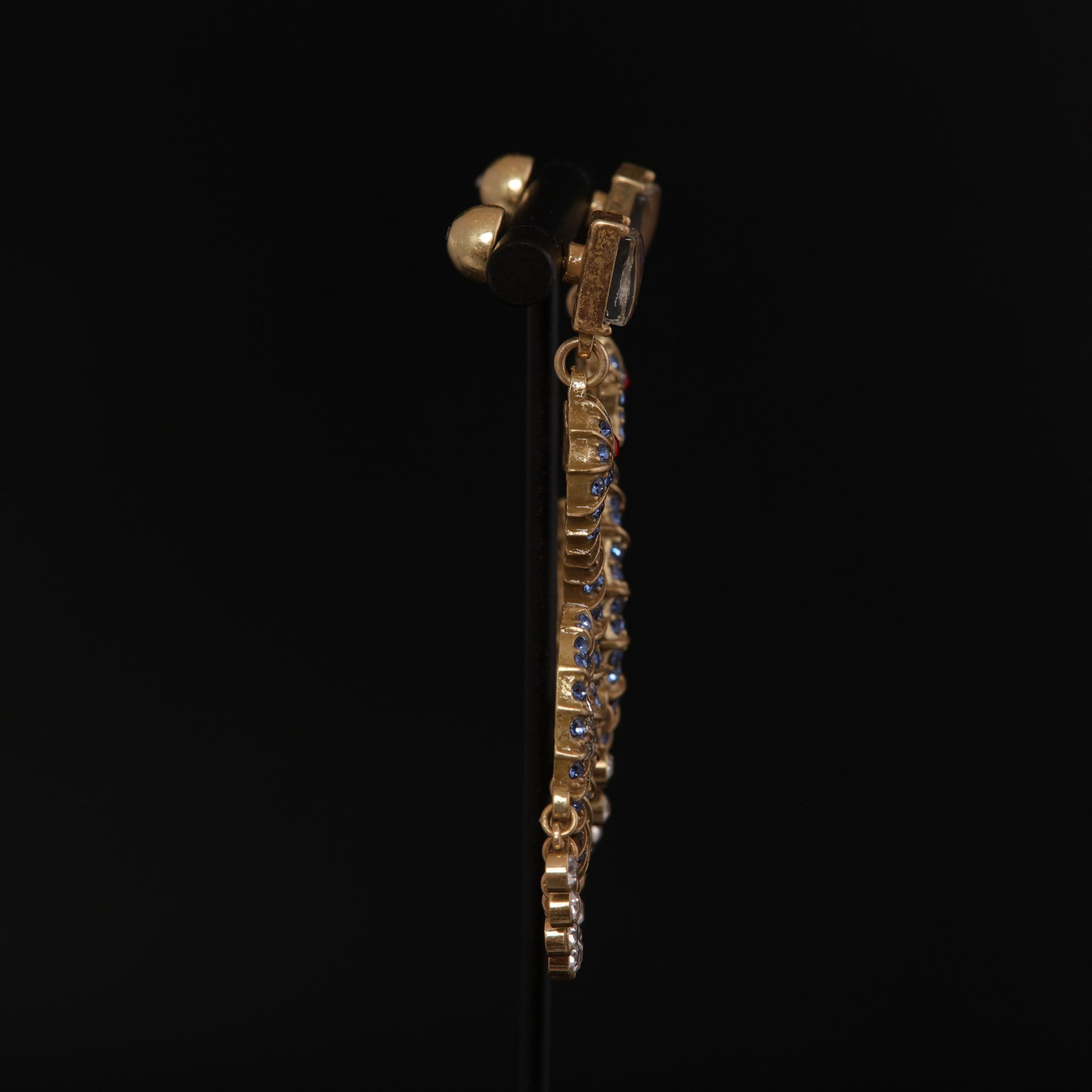 Vintage Statement Stone Inlay Earrings Gift Jewelry