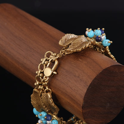 Vintage Leaf Statement Classic Bracelet for Women