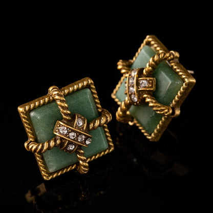Vintage Natural Stone Classic Earrings for Ladies