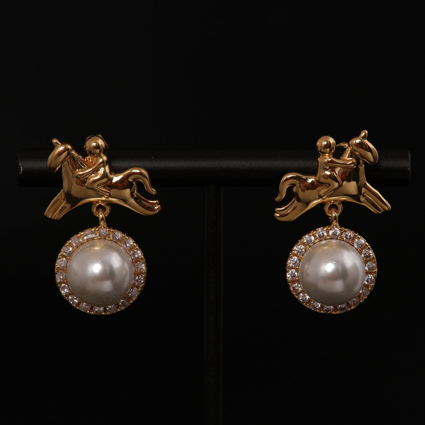 Vintage Pearl Heart Classic Handcrafted Earrings Gift Jewelry