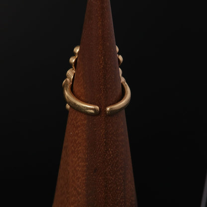 Vintage Agate Geometric Classic Open Ring