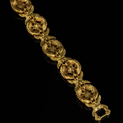 Vintage Natural Stone Floral Chic Bracelet for Men