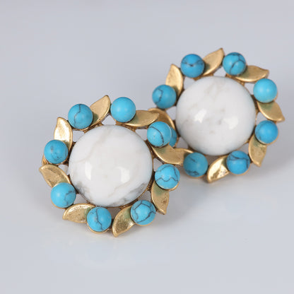 Vintage Natural Stone Timeless Handcrafted Earrings Handcrafted Design