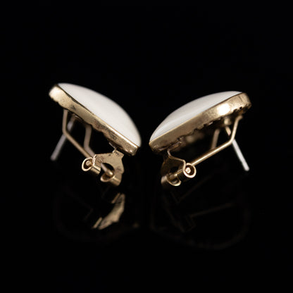 Vintage Enamel Heart Statement Handcrafted Earrings Timeless Style