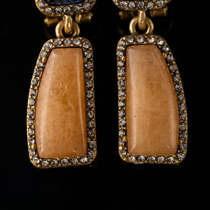 Vintage Natural Stone Geometric Luxury Earrings Gift Jewelry