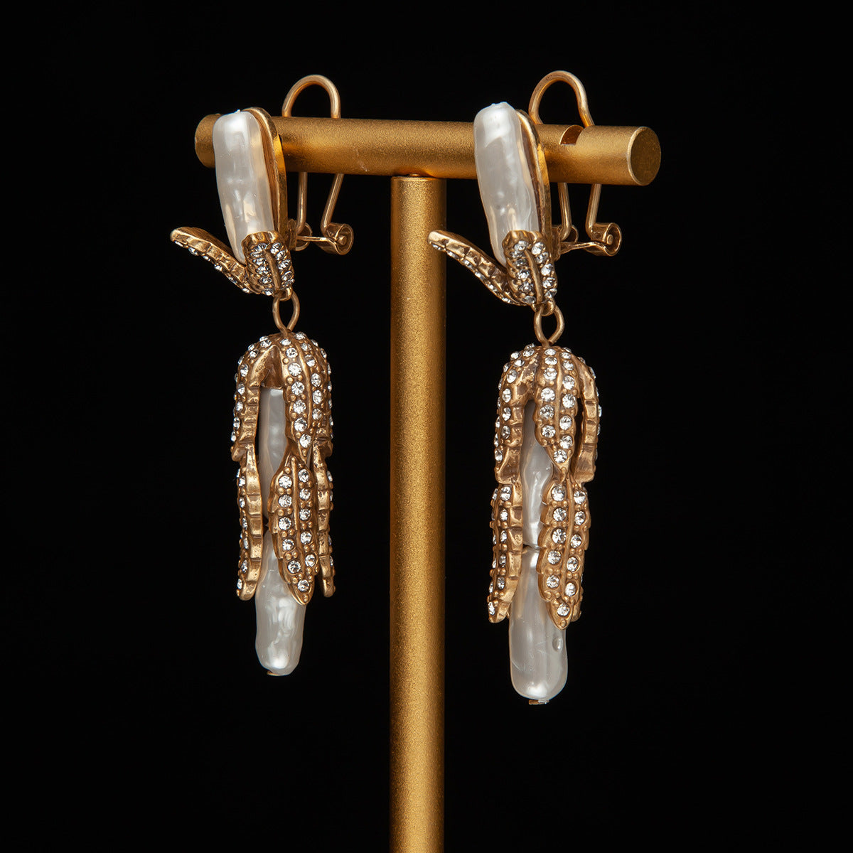 Vintage Leaf Statement Handcrafted Earrings for Women