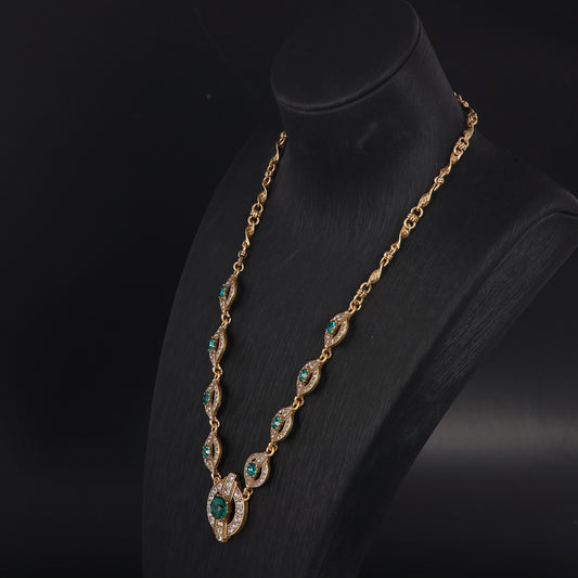 Vintage Cubic Zirconia Statement Necklace for Women