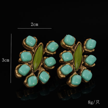 Vintage Leaf Artisan Chic Earrings Gift Jewelry