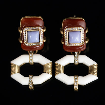 Vintage Pearl Leaf Refined Handcrafted Earrings for Ladies