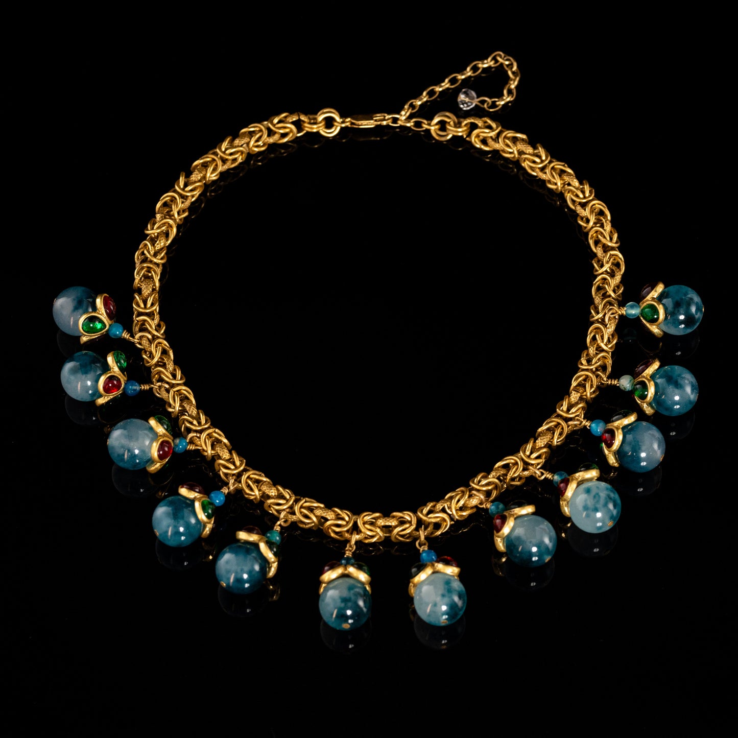 Vintage Glass Star Classic Necklace Handcrafted Design