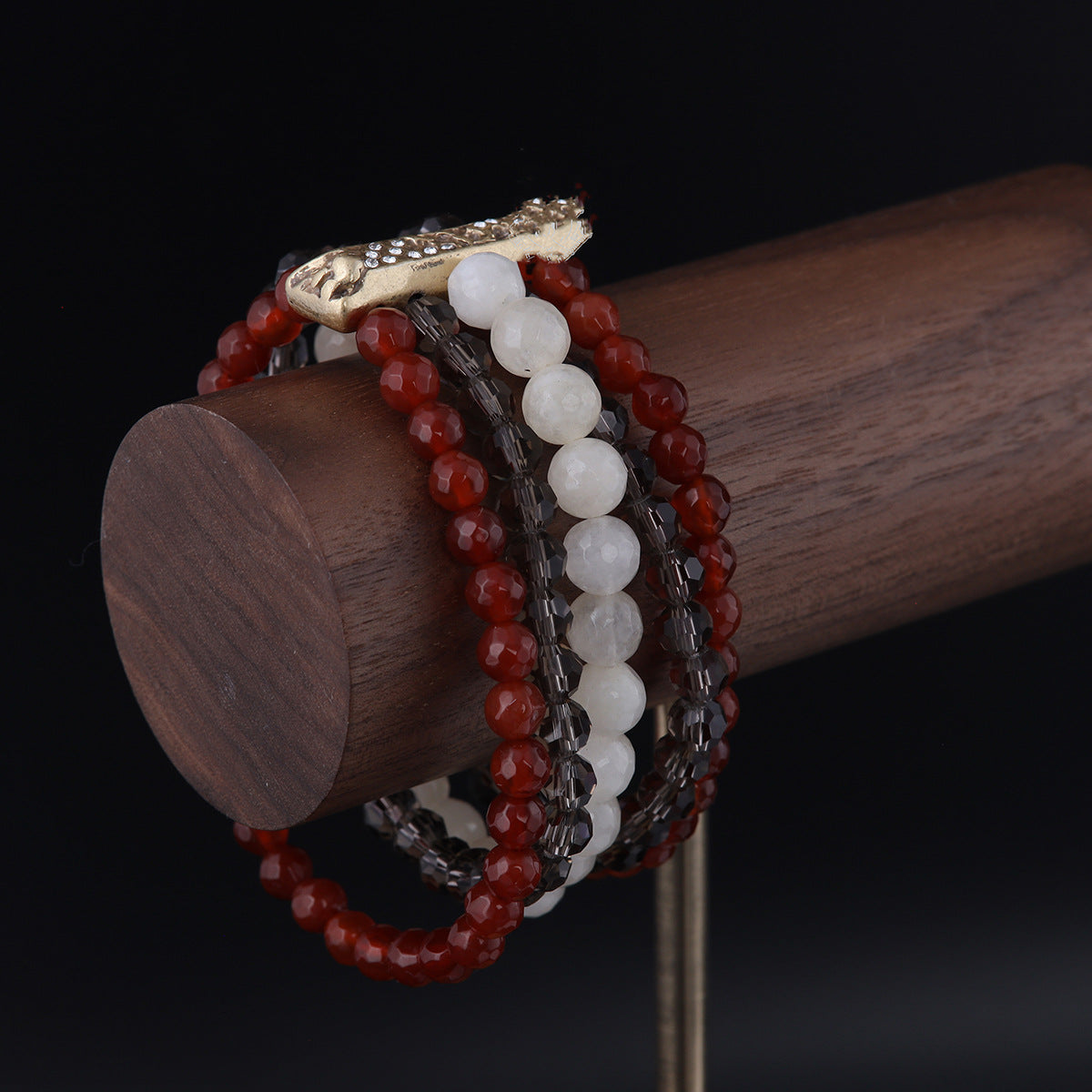 Vintage Agate Geometric Refined Handcrafted Bracelet Timeless Style
