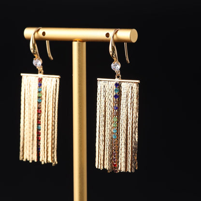 Vintage Geometric Artisan Statement Earrings Handcrafted Design