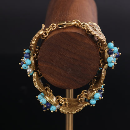 Vintage Leaf Statement Classic Bracelet for Women