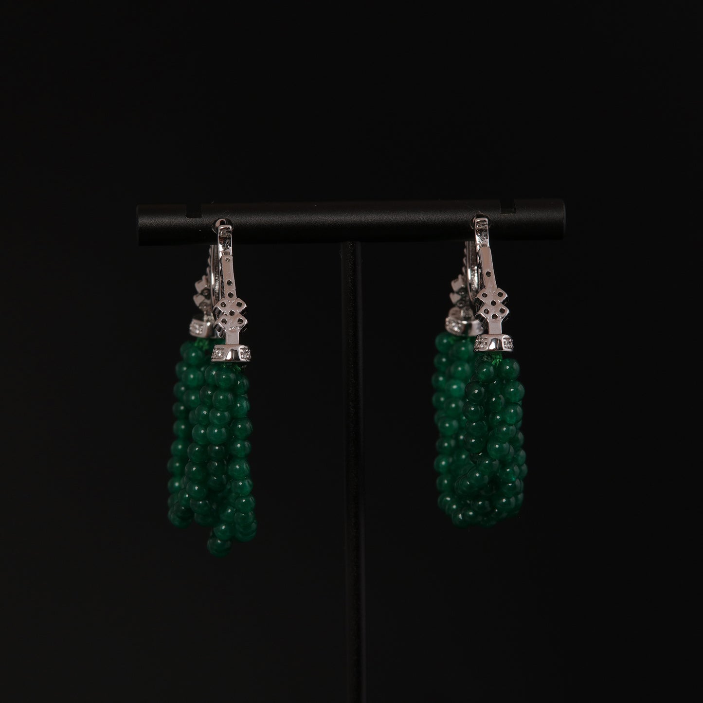 Vintage Jade Refined Classic Earrings Handcrafted Design