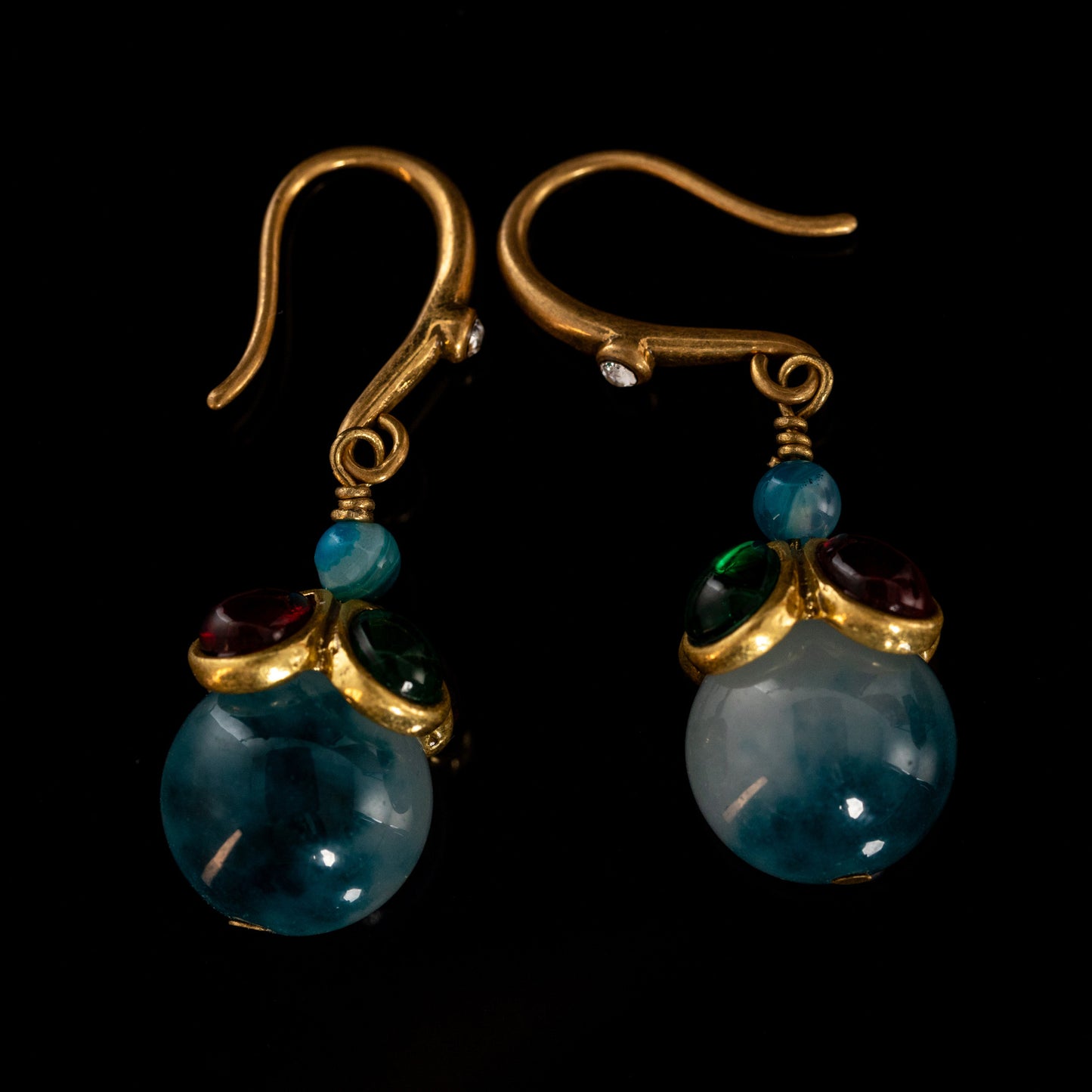 Vintage Jade Luxury Elegant Earrings Timeless Style