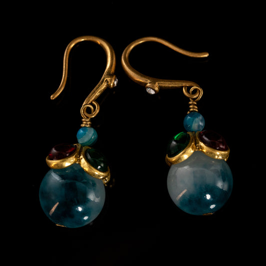Vintage Jade Luxury Elegant Earrings Timeless Style