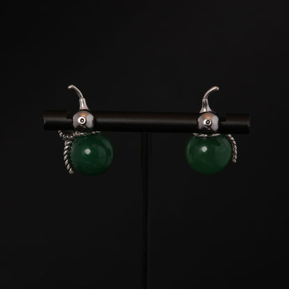 Vintage Agate Timeless Statement Earrings Handcrafted Design