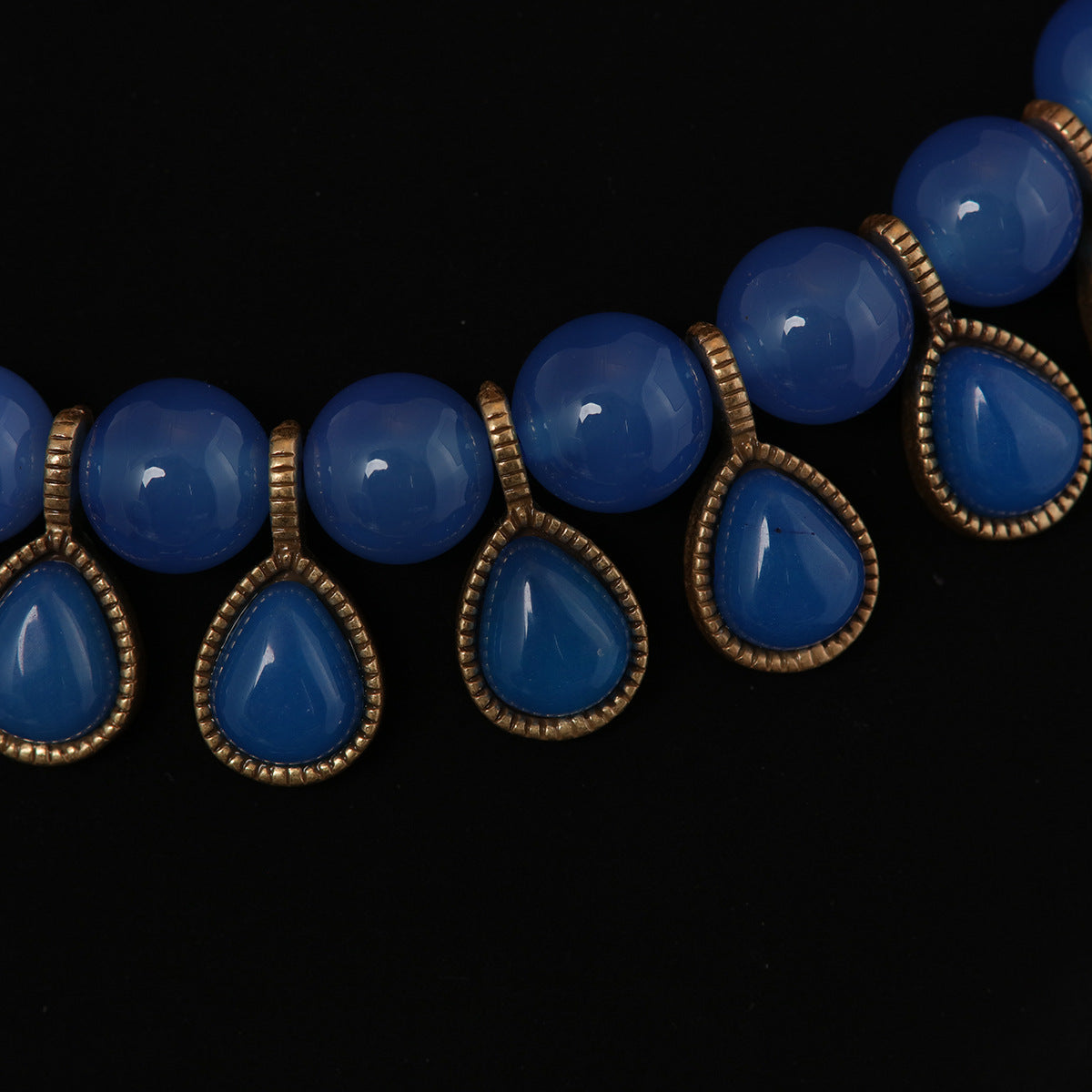 Vintage Agate Chic Polished Necklace for Women