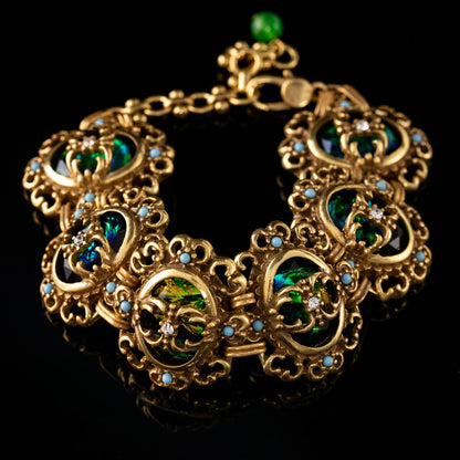 Vintage Floral Artisan Handcrafted Bracelet for Women