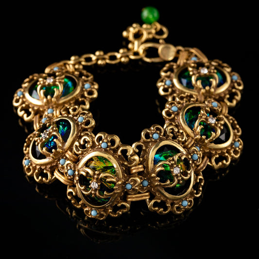 Vintage Floral Artisan Handcrafted Bracelet for Women