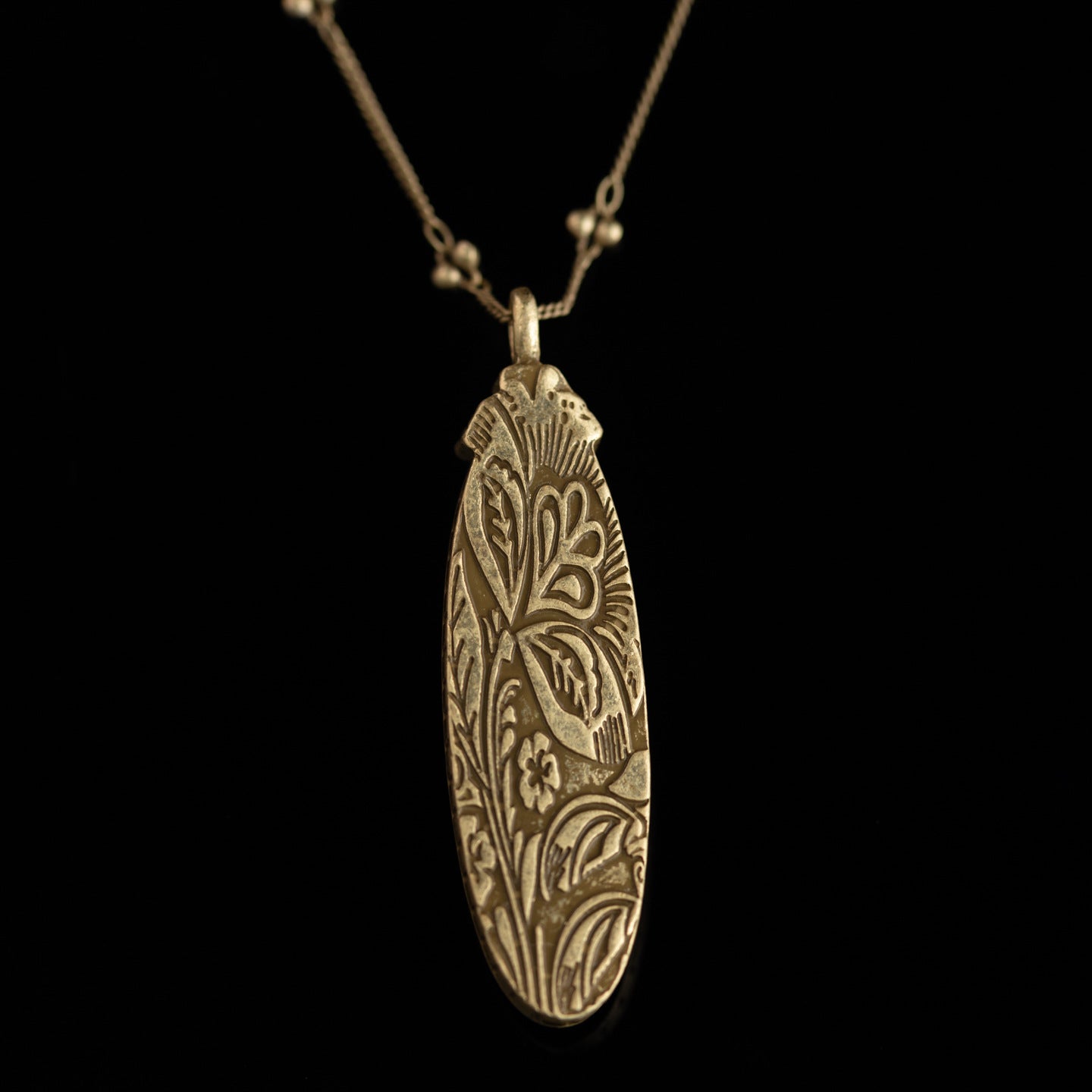Vintage Natural Stone Geometric Refined Necklace Handcrafted Design
