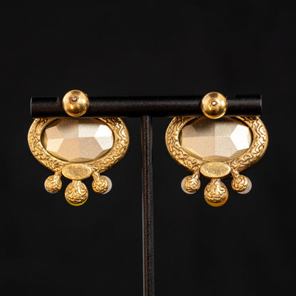 Vintage Crystal Elegant Stone Inlay Earrings for Ladies