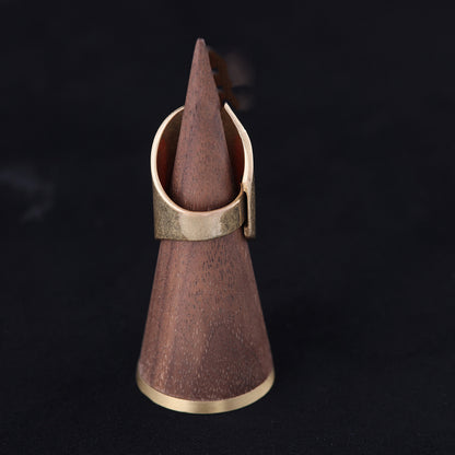 Vintage Agate Geometric Chic Open Ring Gift Jewelry