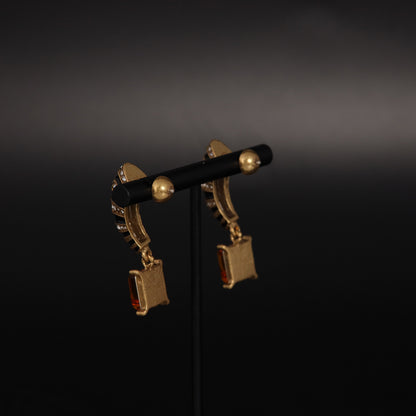 Vintage Enamel Statement Elegant Earrings Timeless Style