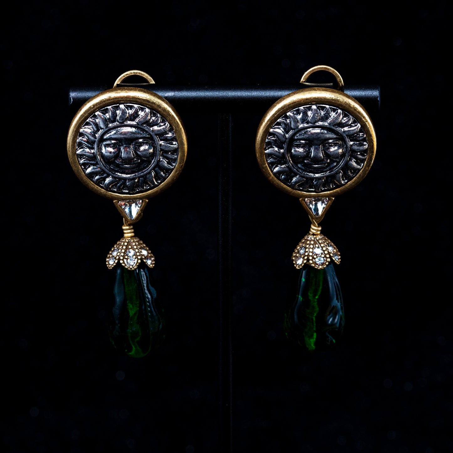 Vintage Glass Elegant Handcrafted Earrings Gift Jewelry