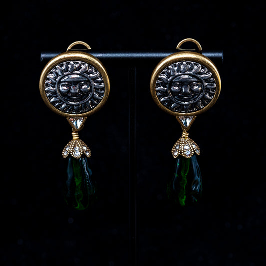 Vintage Glass Elegant Handcrafted Earrings Gift Jewelry