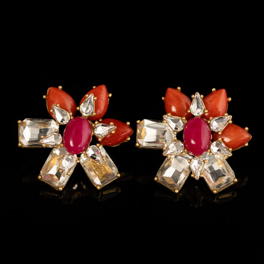 Vintage Natural Stone Refined Earrings for Ladies