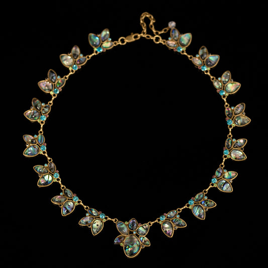 Vintage Shell Butterfly Luxury Handcrafted Necklace Gift Jewelry