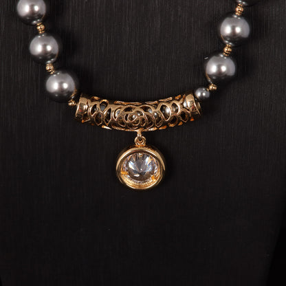 Vintage Pearl Baroque Classic Handcrafted Necklace Handcrafted Design