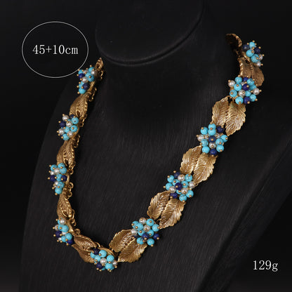 Vintage Geometric Statement Refined Necklace Gift Jewelry