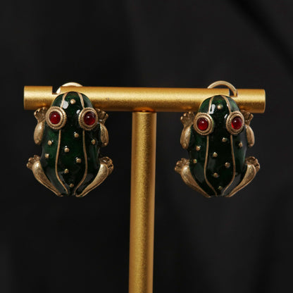 Vintage Refined Enamel Handcrafted Jewelry Set Ornate