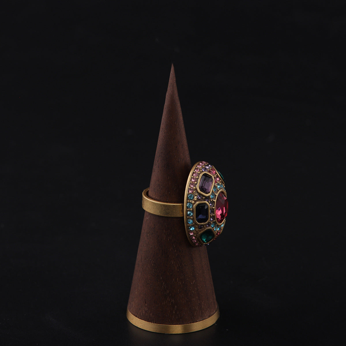 Vintage Geometric Artisan Refined Open Ring