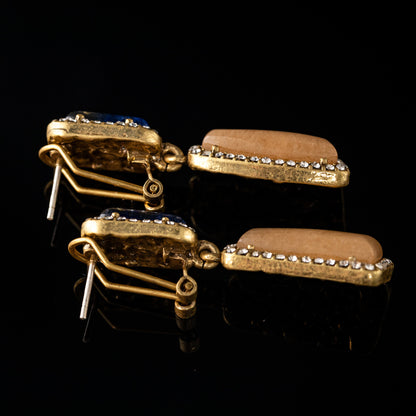 Vintage Natural Stone Geometric Luxury Earrings Gift Jewelry