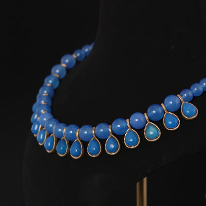 Vintage Agate Chic Polished Necklace for Women