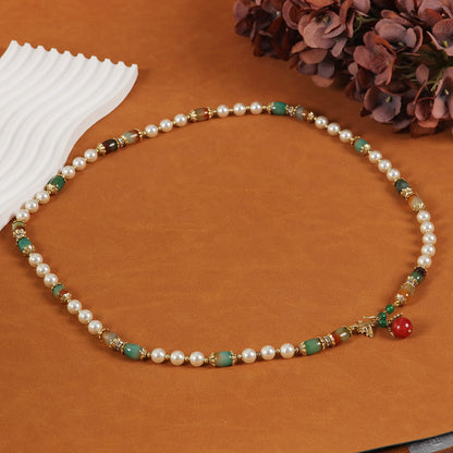 Vintage Agate Chic Handcrafted Necklace for Ladies