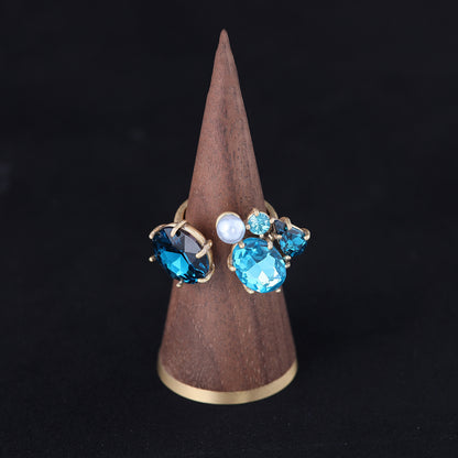 Vintage Floral Elegant Statement Open Ring Gift Jewelry