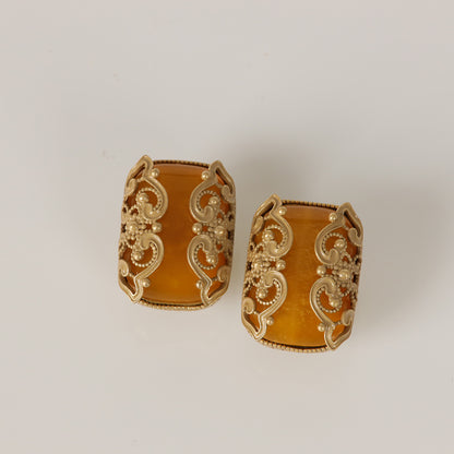 Vintage Natural Stone Geometric Elegant Earrings Gift Jewelry