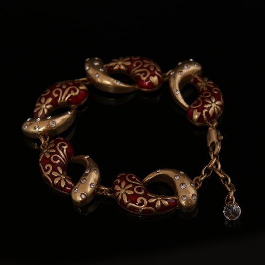 Vintage Enamel Minimalist Timeless Bracelet Handcrafted Design