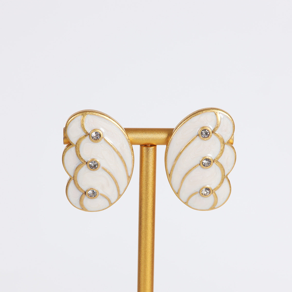 Vintage Enamel Timeless Luxury Earrings for Ladies