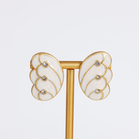 Vintage Enamel Timeless Luxury Earrings for Ladies