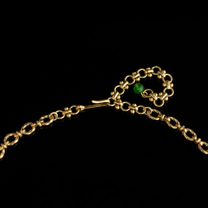 Vintage Natural Stone Geometric Timeless Stone Inlay Necklace for Women